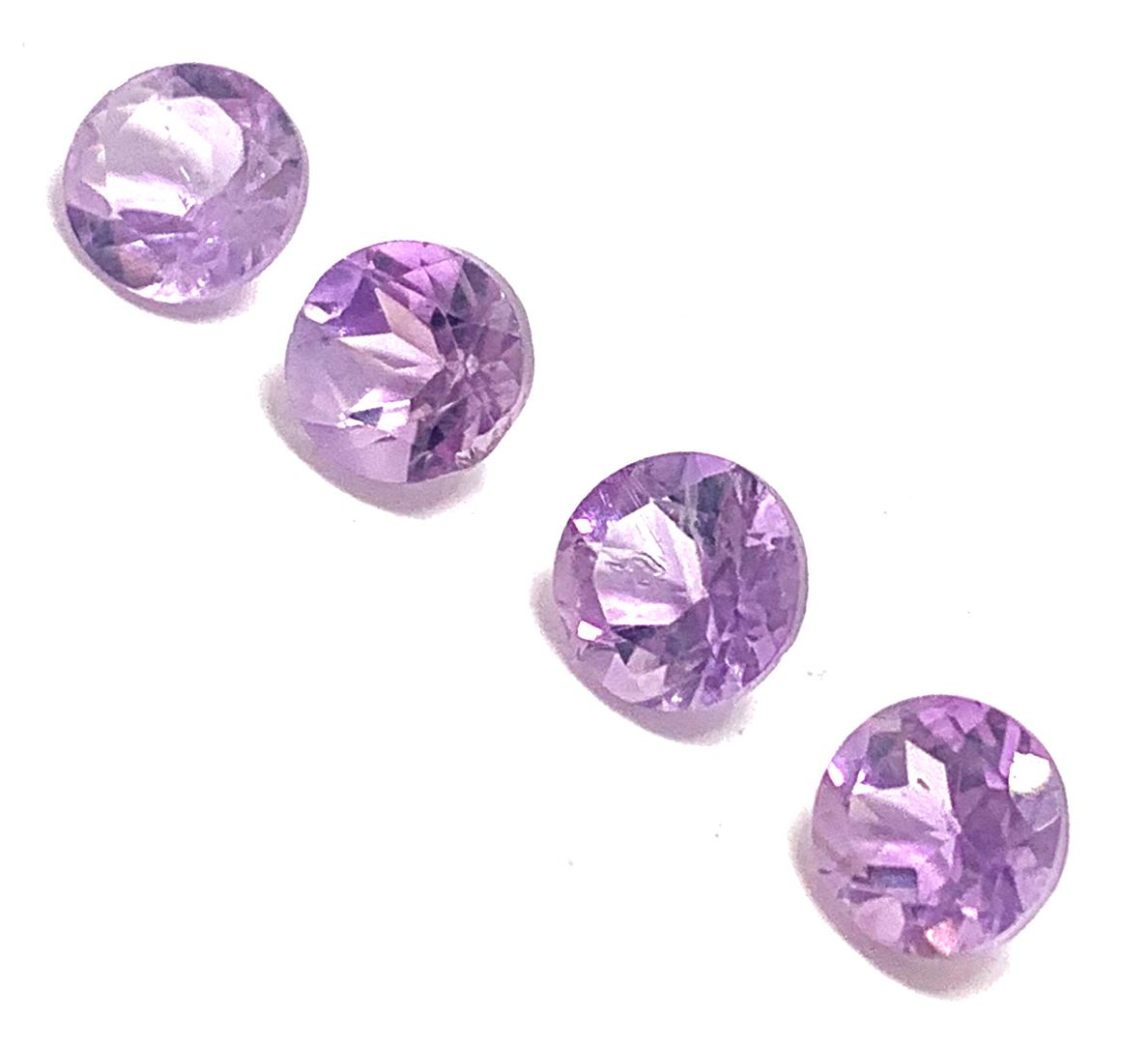3.60 ctw Lot of Matching Natural Brazilian Untreated Amethyst Gemstones