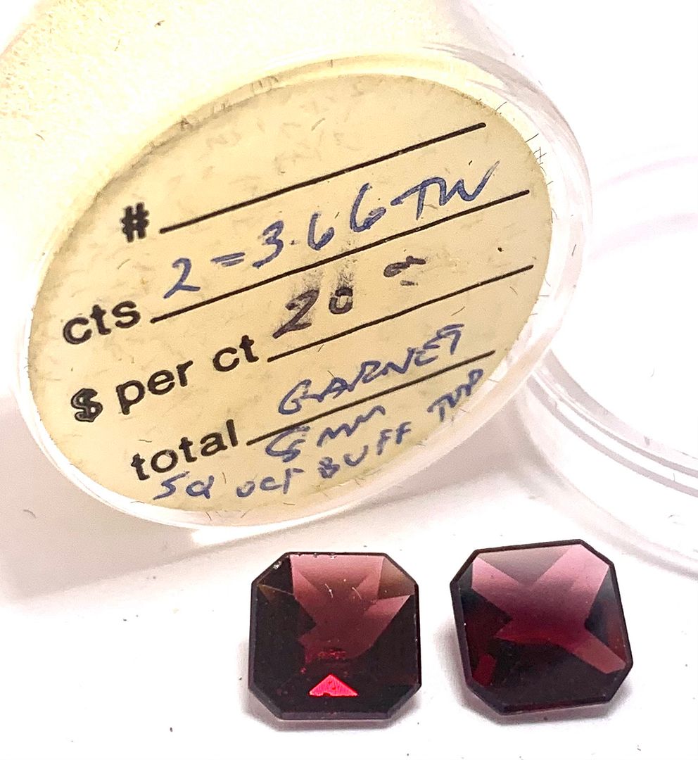 3.66ctw Natural Matching Untreated Indian Almandite Garnet Loose Gemstones 8X8 MM