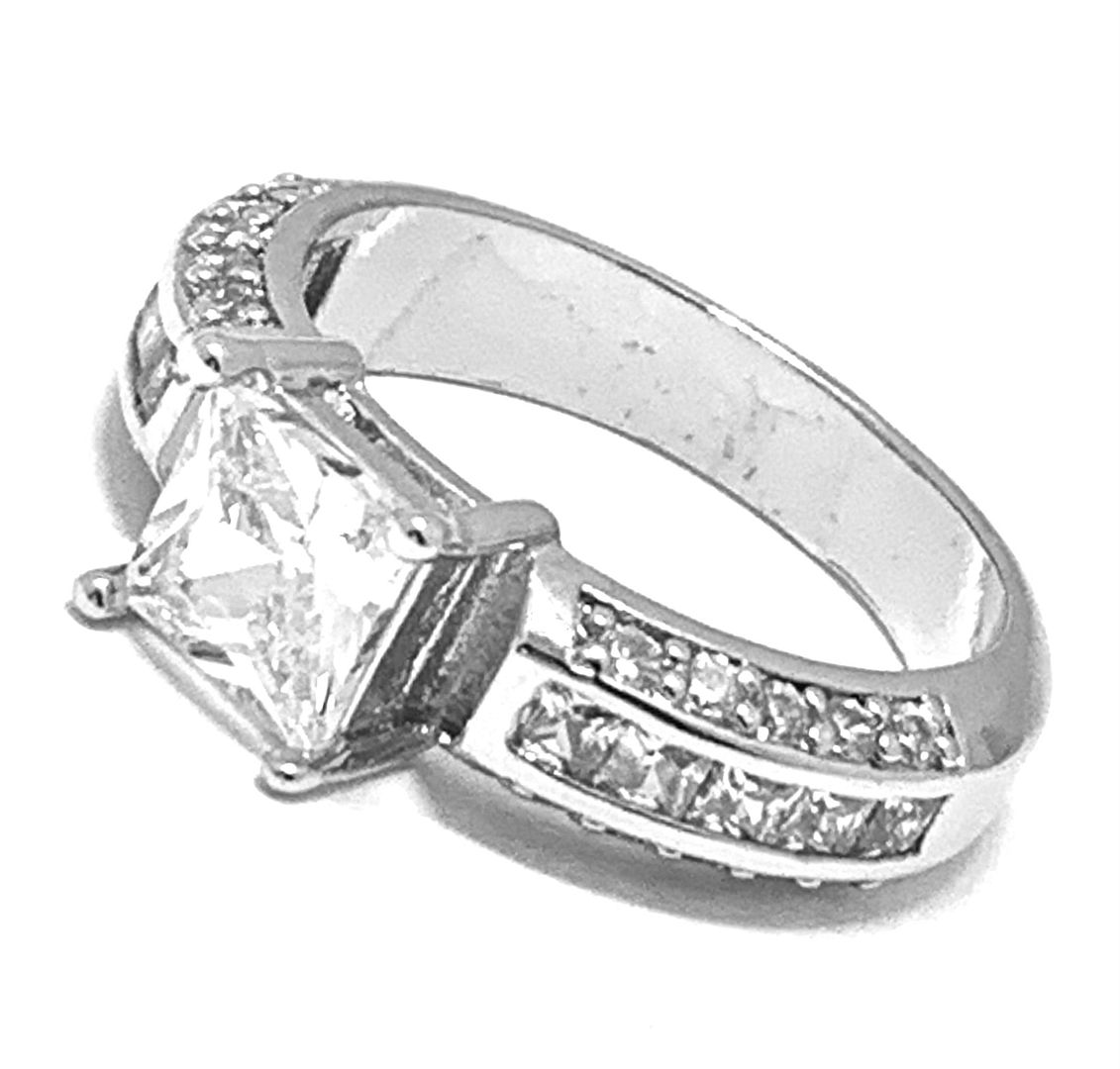3.75ctw Diamonique Diamond Engagement Ring