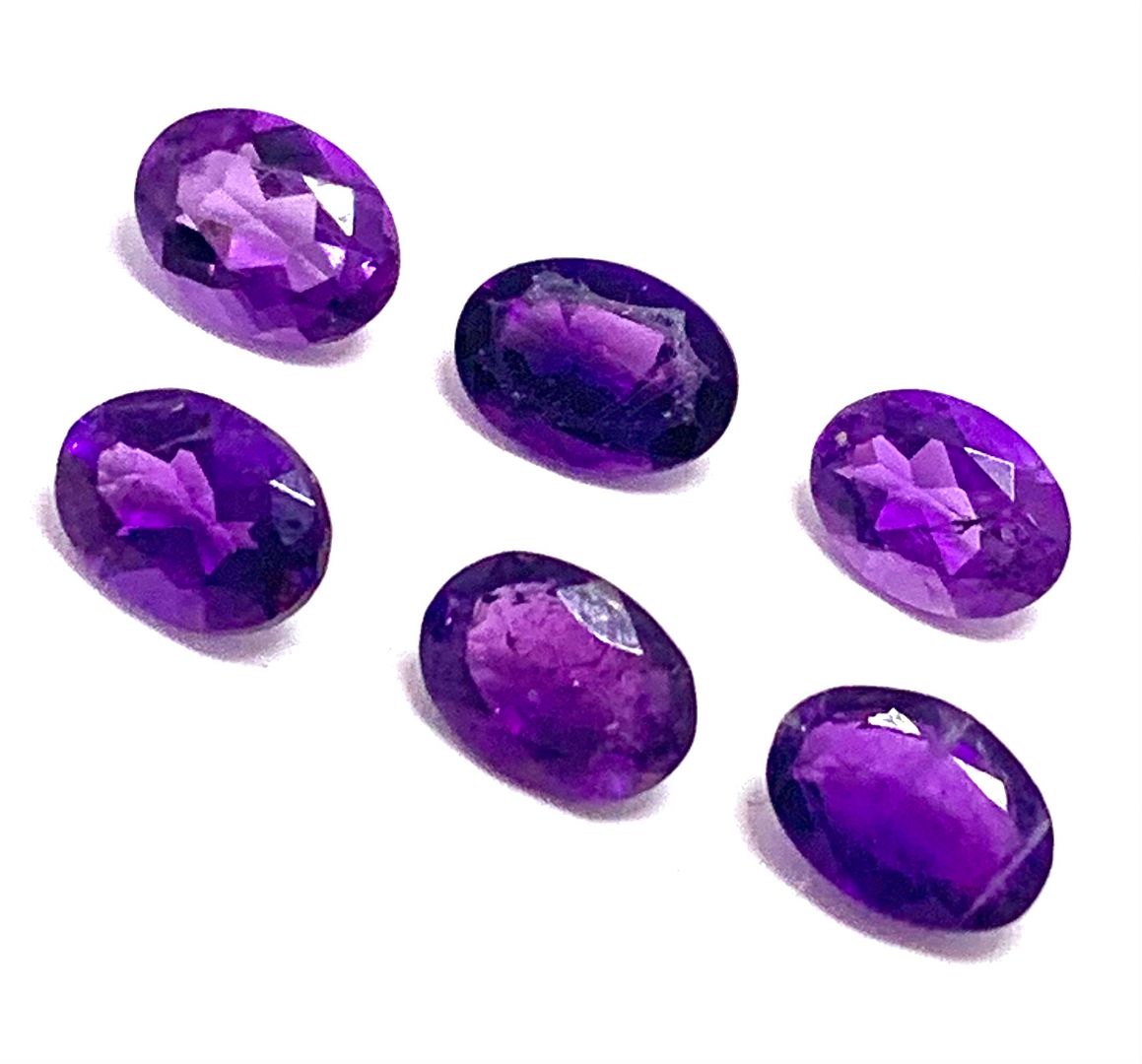 4.08 ctw Lot of Natural Brazilian Untreated Amethyst Gemstones
