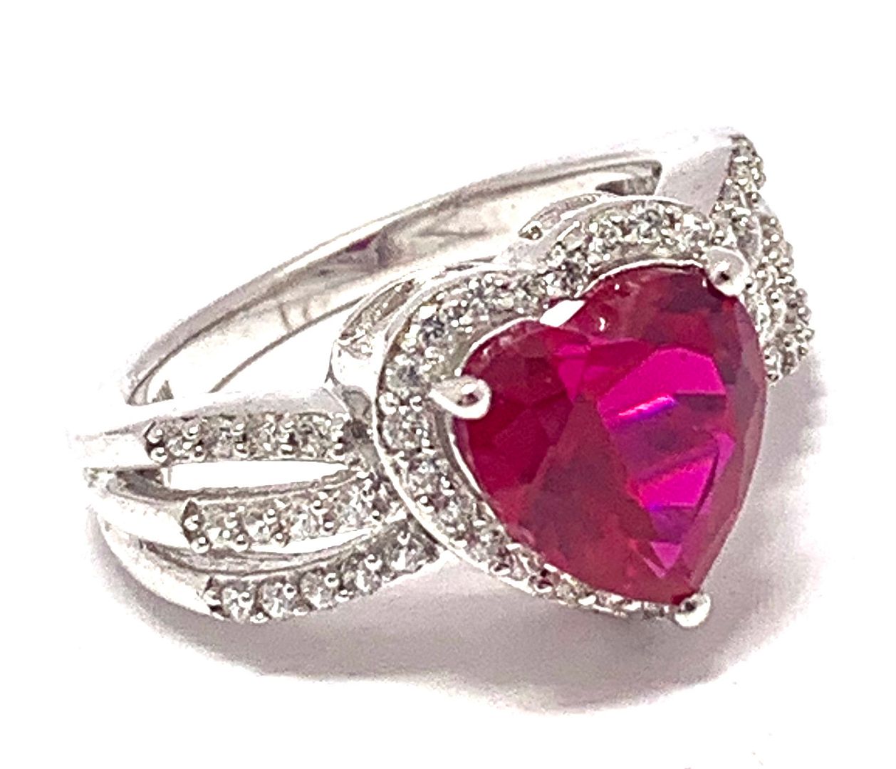 4.50ctw Ruby & Diamonique Diamond Ring
