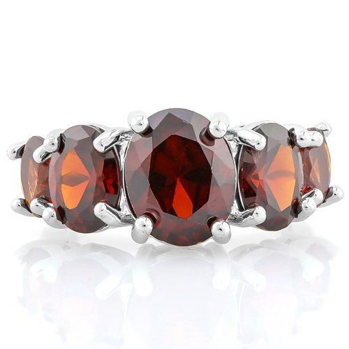 5 Stone Ruby Anniversay Ring Size 6