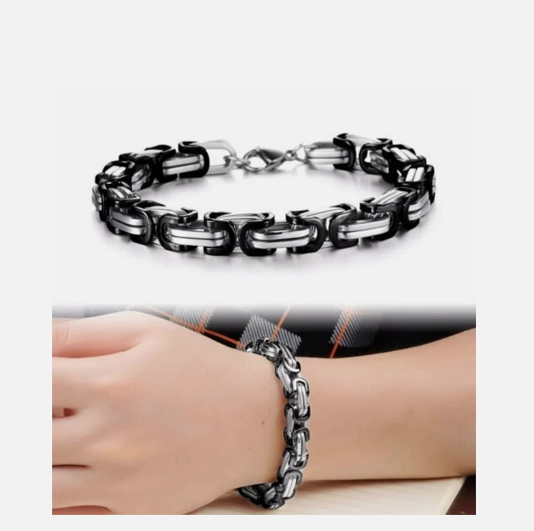 50.2 gram Mens Rubber & Stainless Steel Bracelet