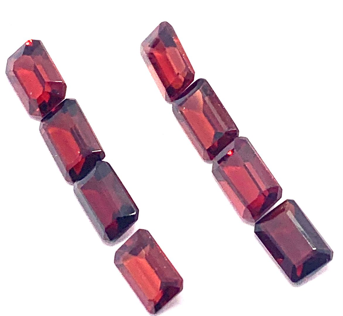 5.25ctw Lot of African Natural Emerald Cut Garnet Loose Stones