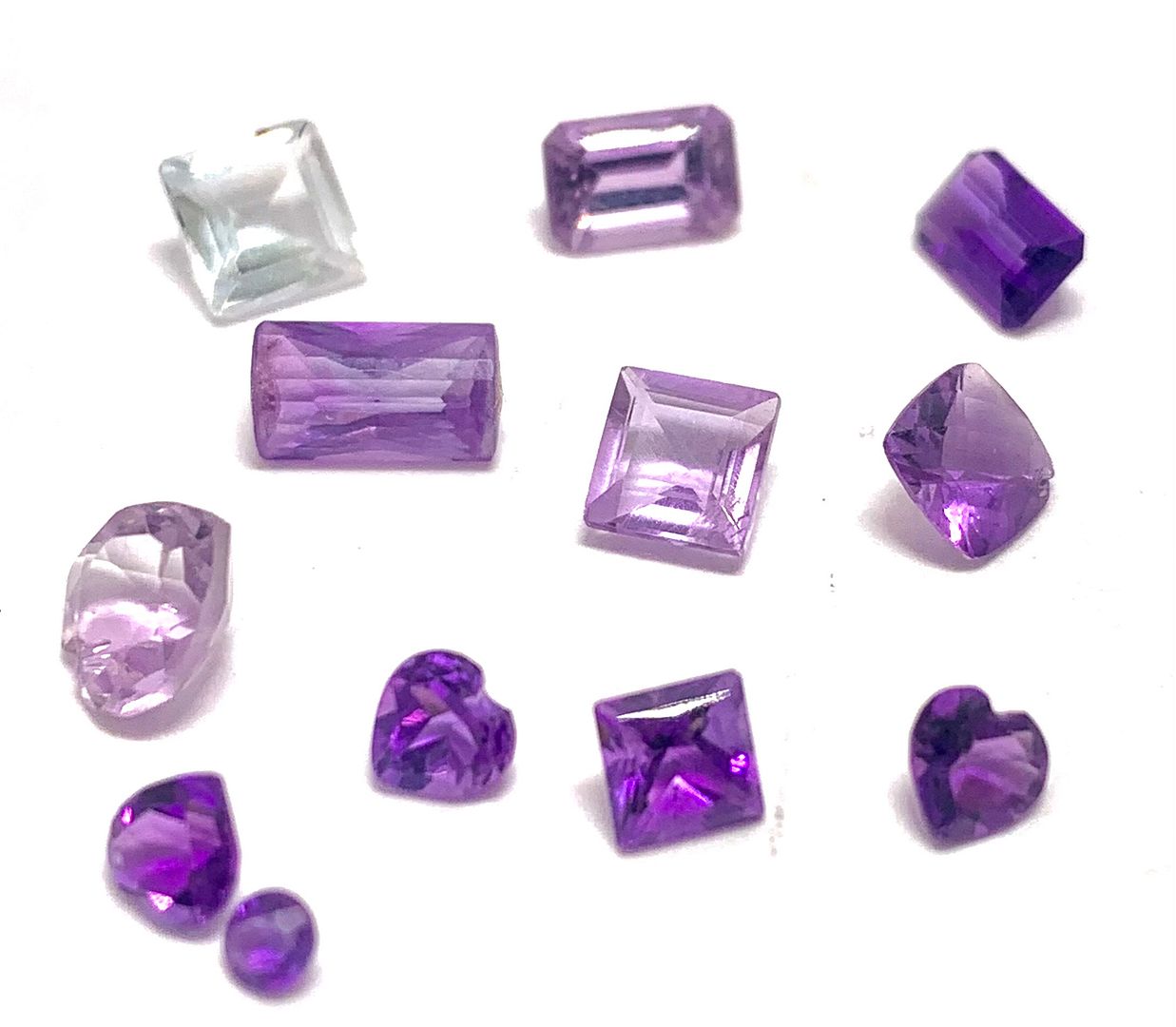 5.26 ctw Lot of Natural Brazilian Untreated Amethyst Gemstones