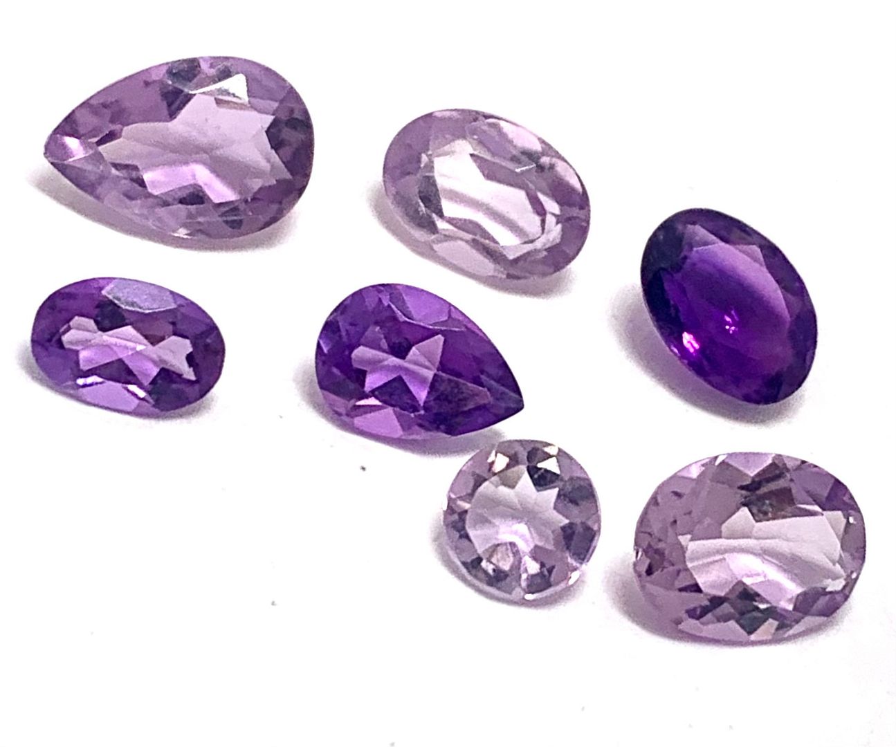 5.30ctw Lot of Genuine Brazilian Amethyst Loose Gemstones