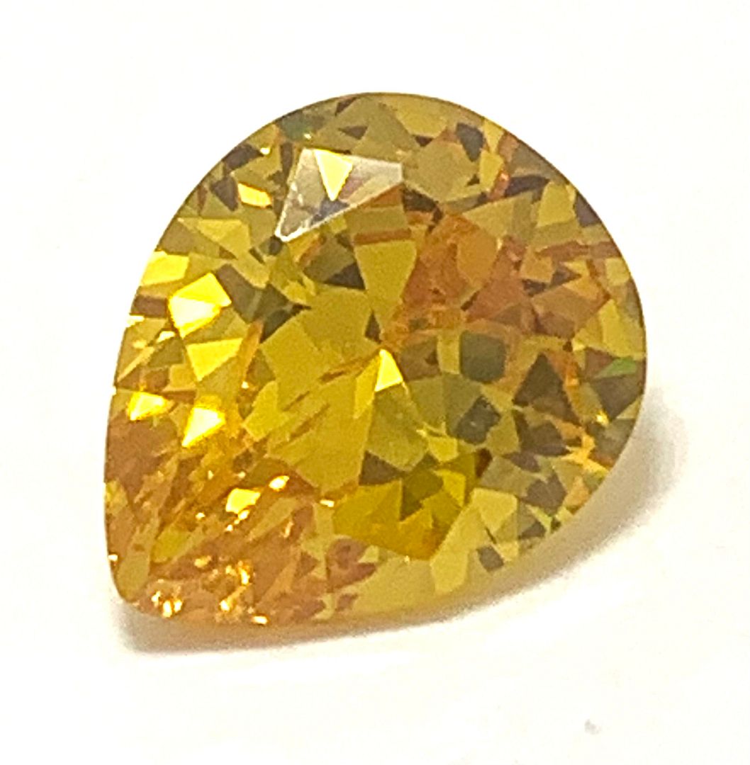 5.75ctw Natural Brazilian Pear Shape Cut Vivid Yellow Citrine Gemstone 11X9mm