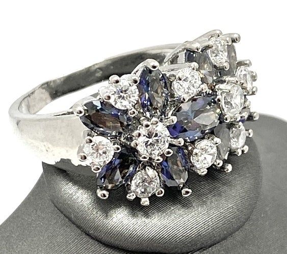 6.00ctw Mystic Topaz & White Sapphire Ring