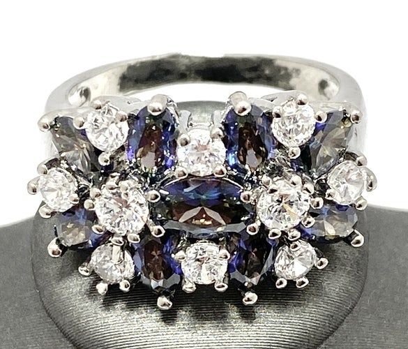 6.00ctw Mystic Topaz & White Sapphire Ring