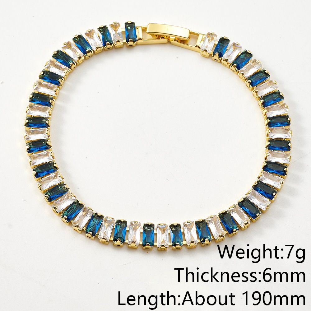 7.00 ctw Baguette Diamonique Diamond & Sapphire Tennis Bracelet