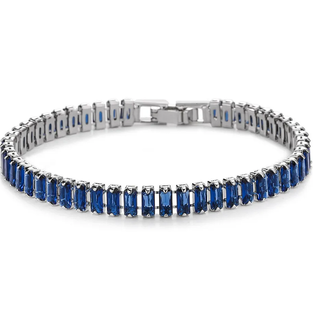 7.00 ctw Baguette Sapphire Tennis Bracelet