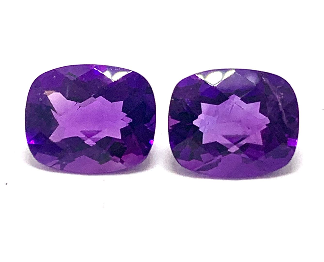 7.31ctw Natural Matching  Brazilian Amethyst Loose Gemstones 10X8 MM