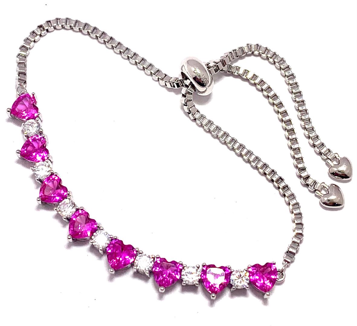 7.50ctw Ruby & Diamonique Diamond Tennis Bracelet in 18K Gold Overlay