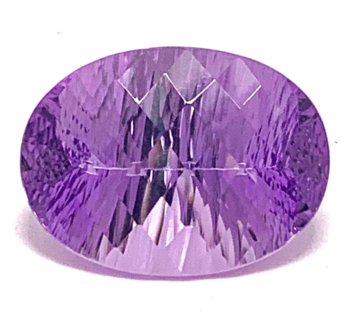 7.89ctw Large Natural  Royal Rich Deep Purple Amethyst Weave Cut Loose Gemstone 16x12 MM