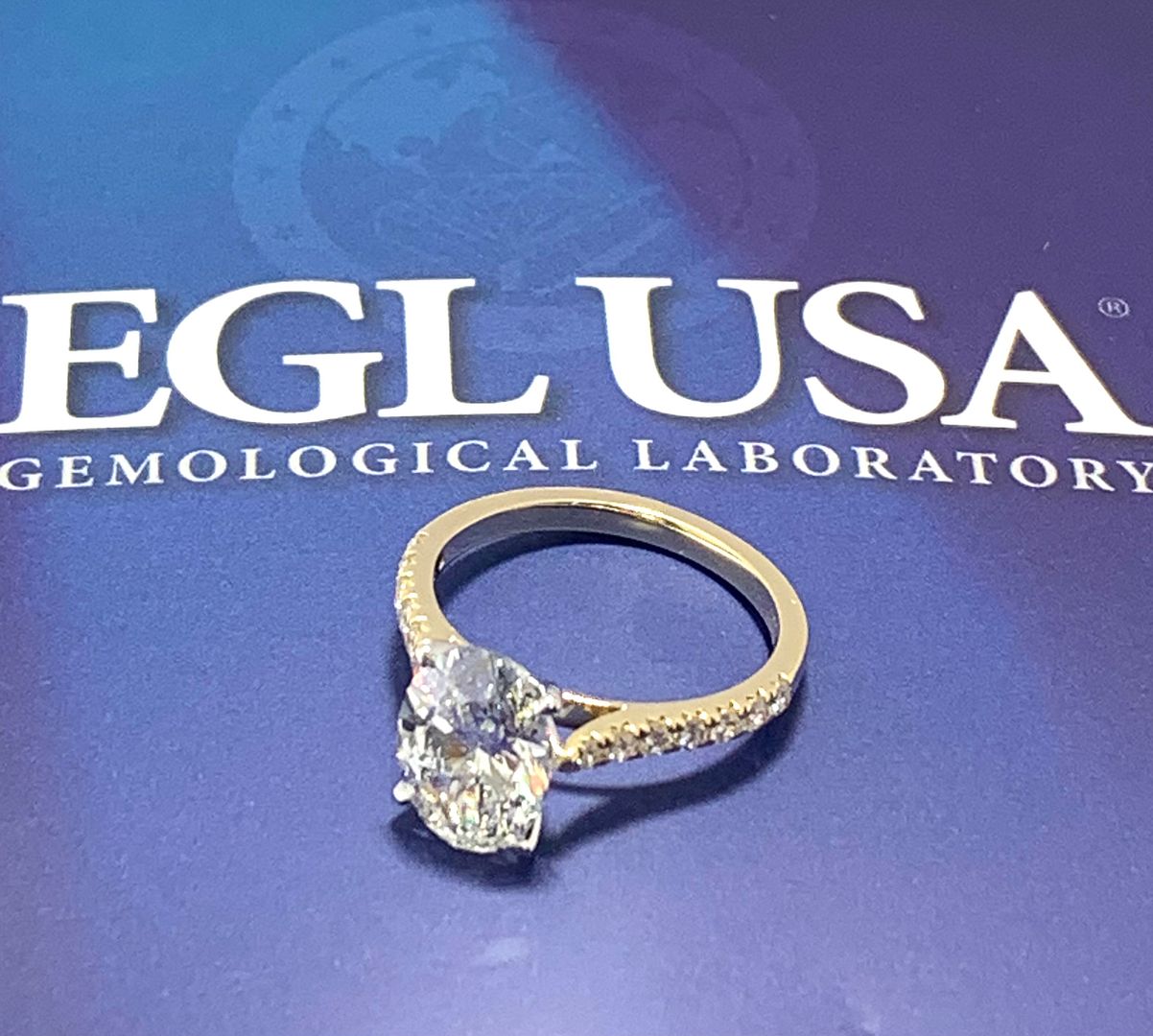 $8.999 EGL Certified 3.31CTW G VS1 14k Solid Gold Lab Grown Diamond Engagement Ring