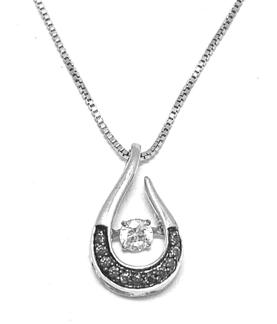 925 Sterling Silver & 18k White Gold Chocolate Collection Necklace