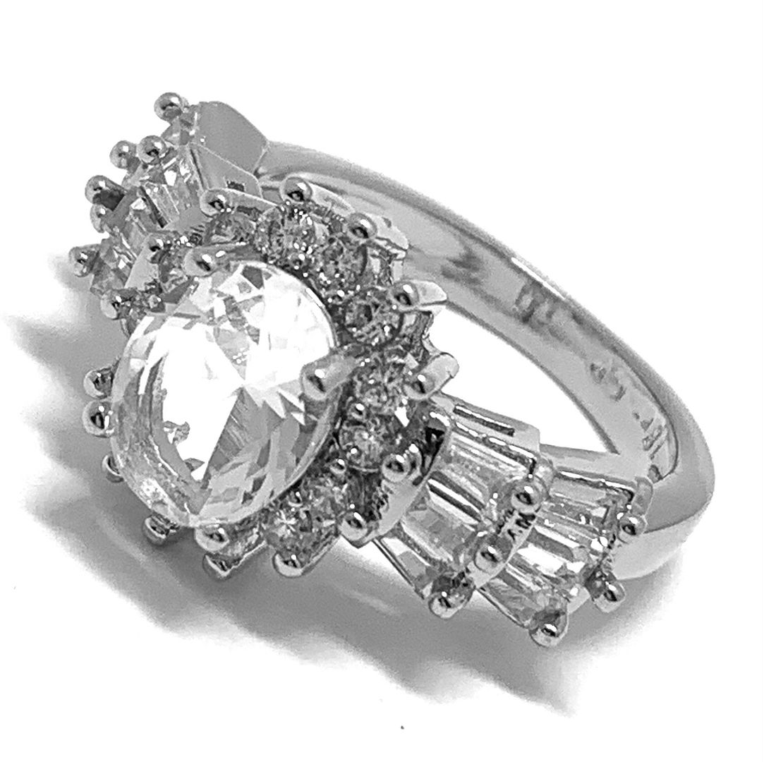Antique Design 6.25ctw  Diamonique Diamond Engagement Ring