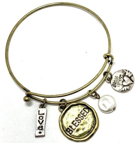 Blessed Charm Bangle Bracelet