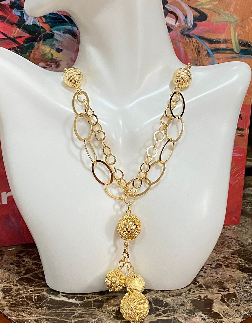 DOLCE VITA, ITALY Oval Link 18K Gold Plated Necklace 24”