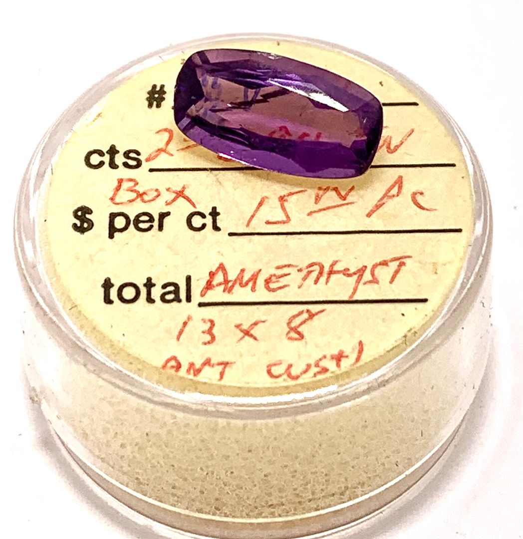 Estate 2.71ctw Natural Cushion Cut Brazilian Amethyst Loose Stone 13X8  MM
