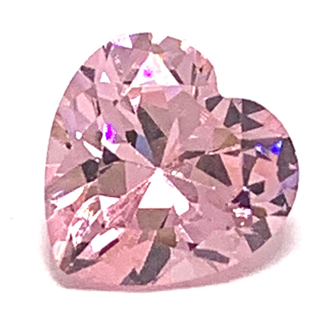 Estate 3.25ctw Heart Shape Pink Topaz Loose Stone 8x8mm