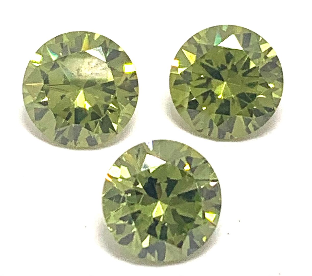 Estate Lot Of 4.56ctw Matching Yellow Peridot Loose Gemstones