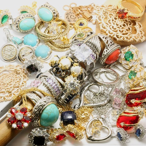 Fine Jewelry Brass with 3x 14k Gold Overlay Mixed Multi-color Stones ...