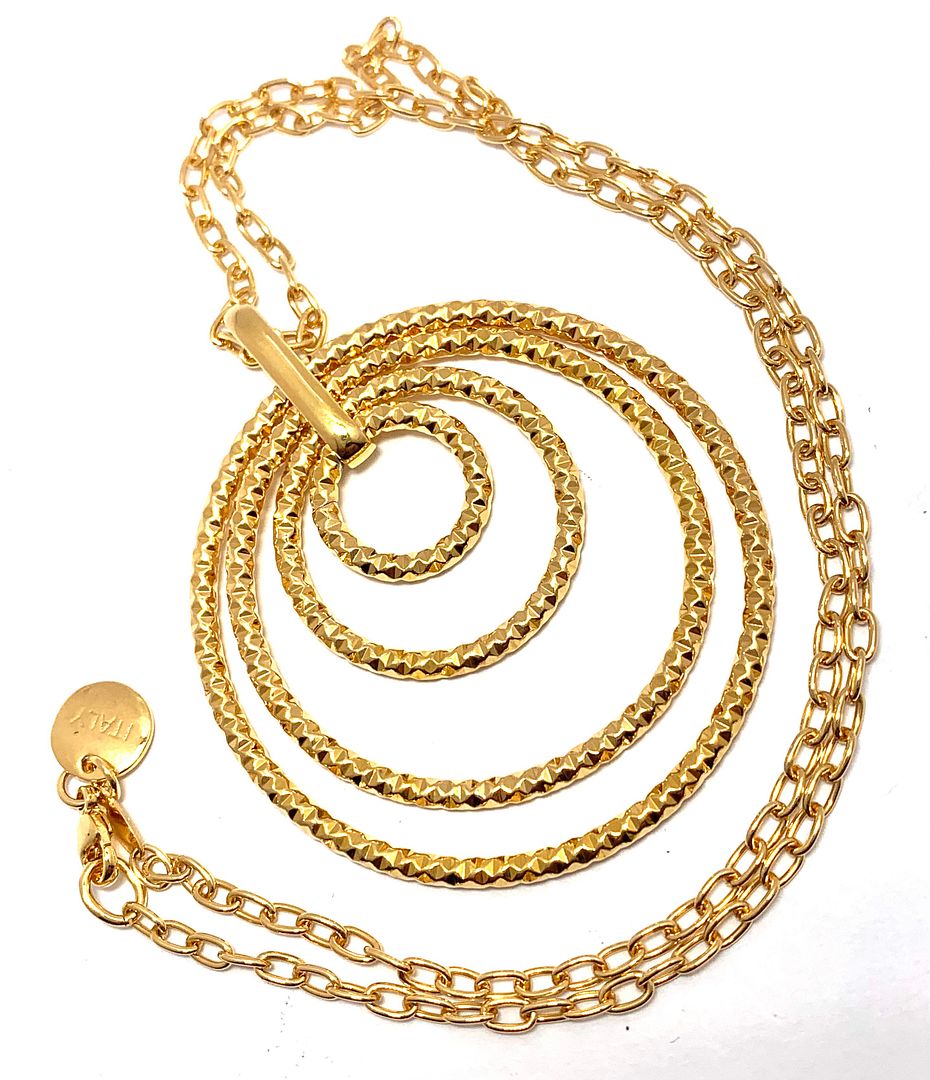 ITALY “STELLA ITALIANA” Design Large Circle Of Love Necklace