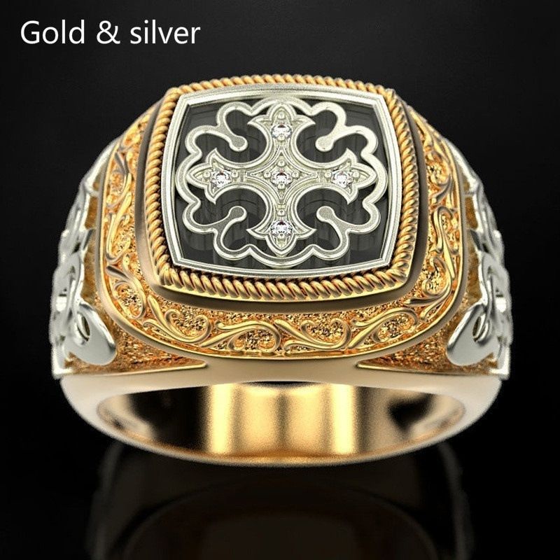 Special Design 18k Gold Overlay 0.05ctw Diamonique Diamond Unisex Ring Size 10