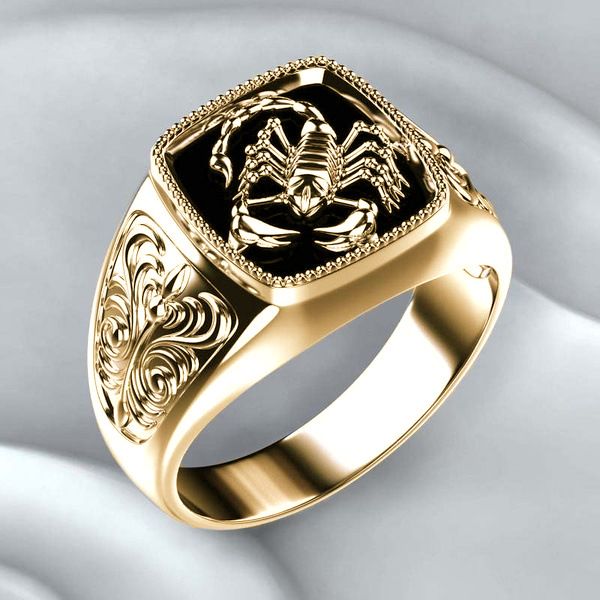 Special Design 18k Gold Overlay SCORPION Ring  Size 10