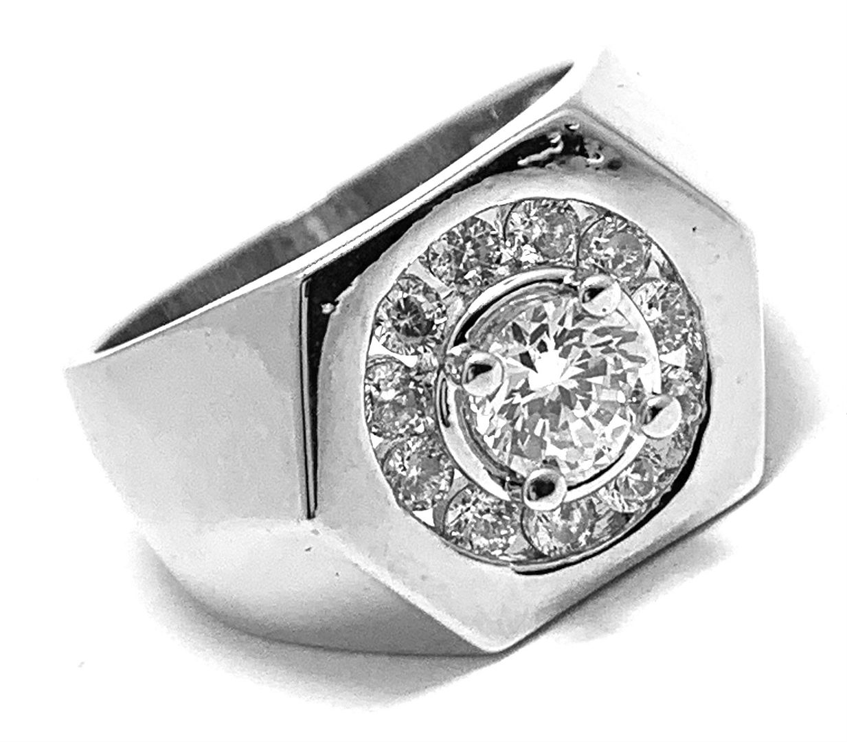 sz8: Modern Design 2.50ctw Diamonique Diamond Unisex Ring