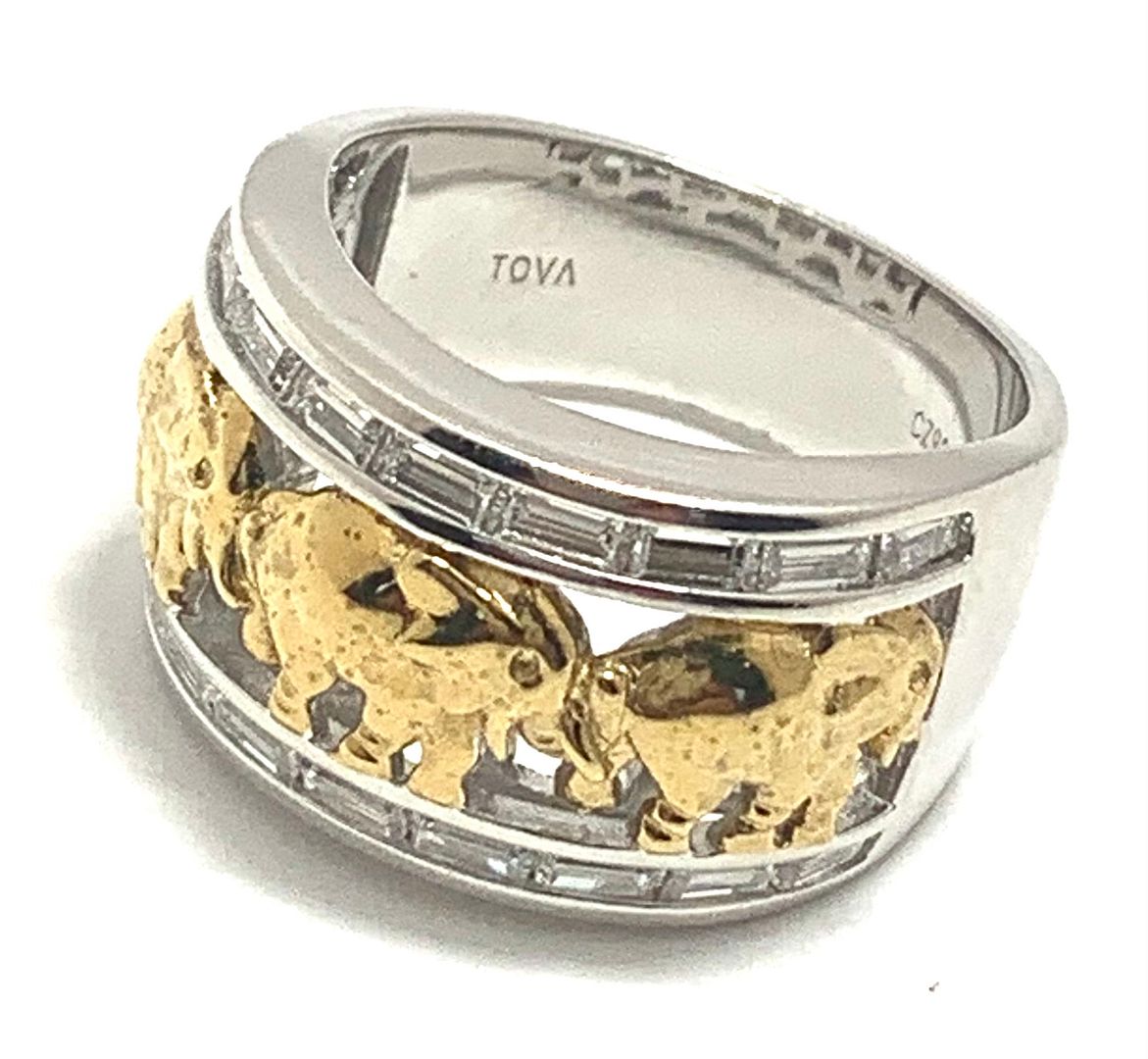 TOVA Designer r .925 Sterling Silver Diamonique Diamond Ring sz7