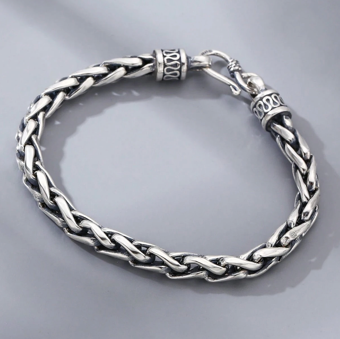 Unisex Dragon Bone Wheat Chain Bracelet