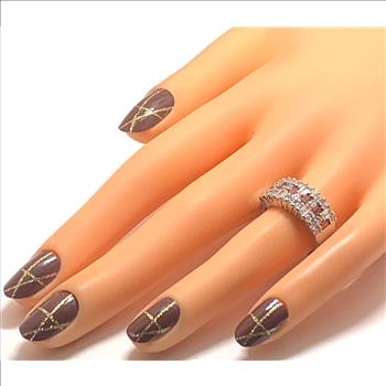 1.25ctw Garnet & Diamonique Diamond Anniversary Ring