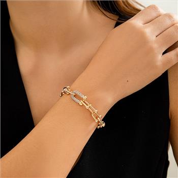 16.6 gram 0.25ctw Diamonique Diamond Fancy Link Bracelet