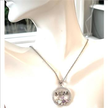 18k Gold Overlay 2.00ctw Multicolor Stones & Diamonique Diamonds   Necklace
