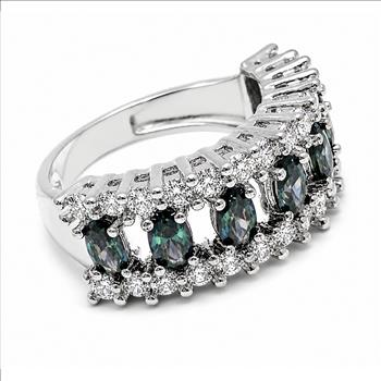 2.00ctw Mystic Topaz & Diamonique Diamond Ring