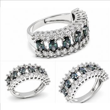 2.00ctw Mystic Topaz & Diamonique Diamond Ring