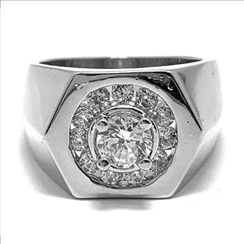 2.50ctw Diamonique Diamond Unisex Ring