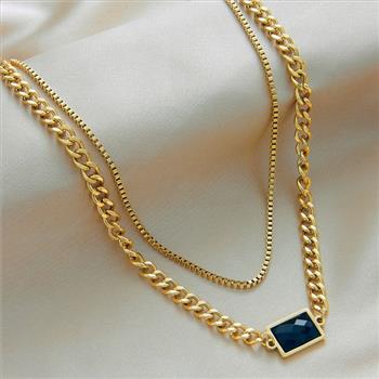 29.2 gram 15X10mm Black Spinel Necklace