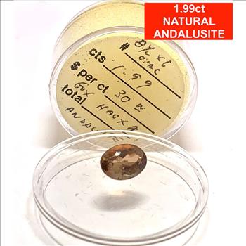 $325 Retail 1.96ctw Natural  Brazilian Andalusite Loose Gemstone 8.5X6mm