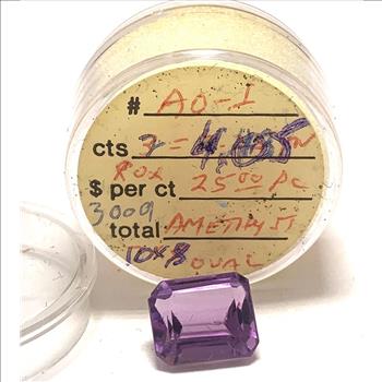 $435 Retail 4.04ctw Natural Untreated Brazilian Amethyst Loose Gemstones 10X8 MM