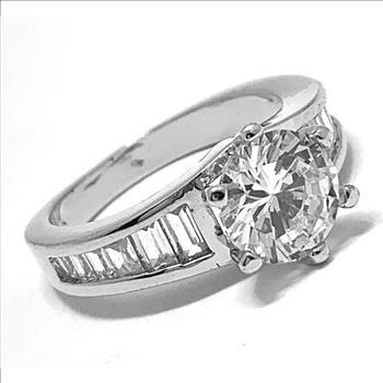 4.50ctw Diamonique Diamon Engagement  Ring