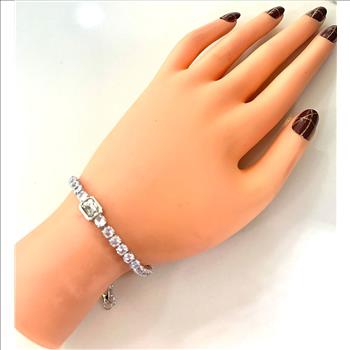 8.50ctw Lemon Quartz & CZ Tennis Bracelet