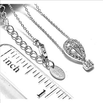 .925 Sterling Silver & 18k White Gold 0.25ctw Diamonique Diamond Necklace