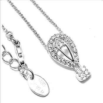 .925 Sterling Silver & 18k White Gold 0.25ctw Diamonique Diamond Necklace