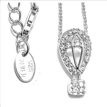 .925 Sterling Silver & 18k White Gold 0.25ctw Diamonique Diamond Necklace