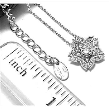 .925 Sterling Silver & 18k White Gold 0.25ctw Diamonique Diamond Necklace