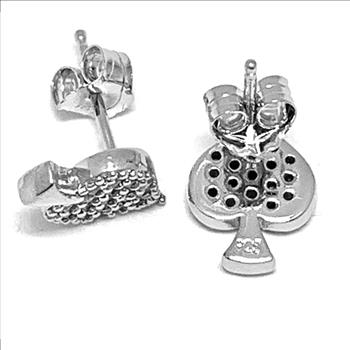 .925 Sterling Silver & 18k White Gold 0.25ctw Diamonique Diamond Stud Earrings
