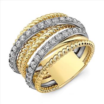 Designer Inspired 0.75ctw Diamonique Diamond Anniversary Ring SZ7